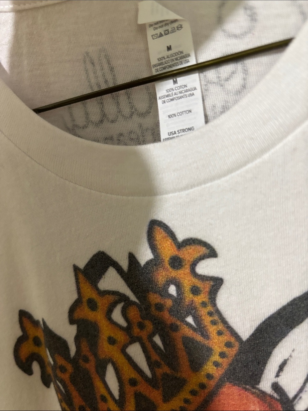 Bella Canvas White Tee Royal Fox Cocoally New Orleans women’s Medium - Picture 6 of 6